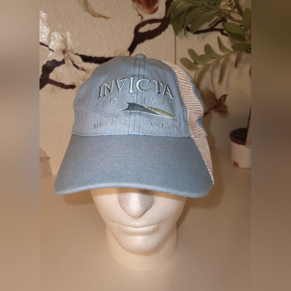 INVICTA Watch Brand Pro Diver Baseball Cap And Box Blue & White Adjustable